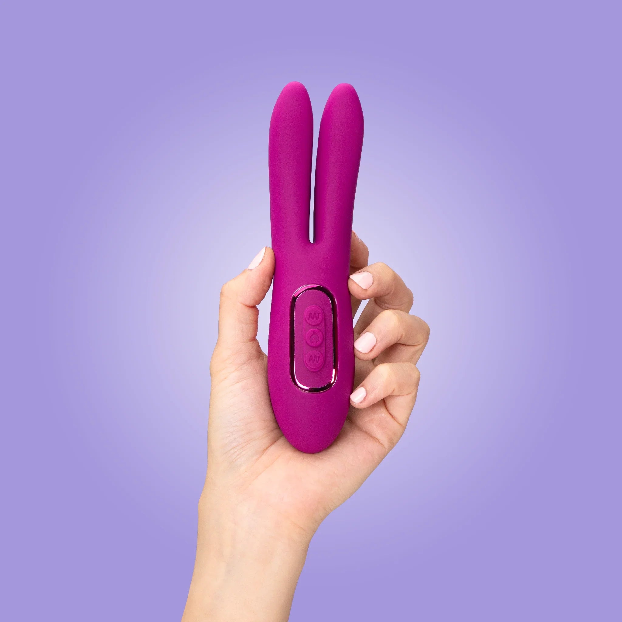 Hand image of luxury bunny vibrator by JIMMYJANE