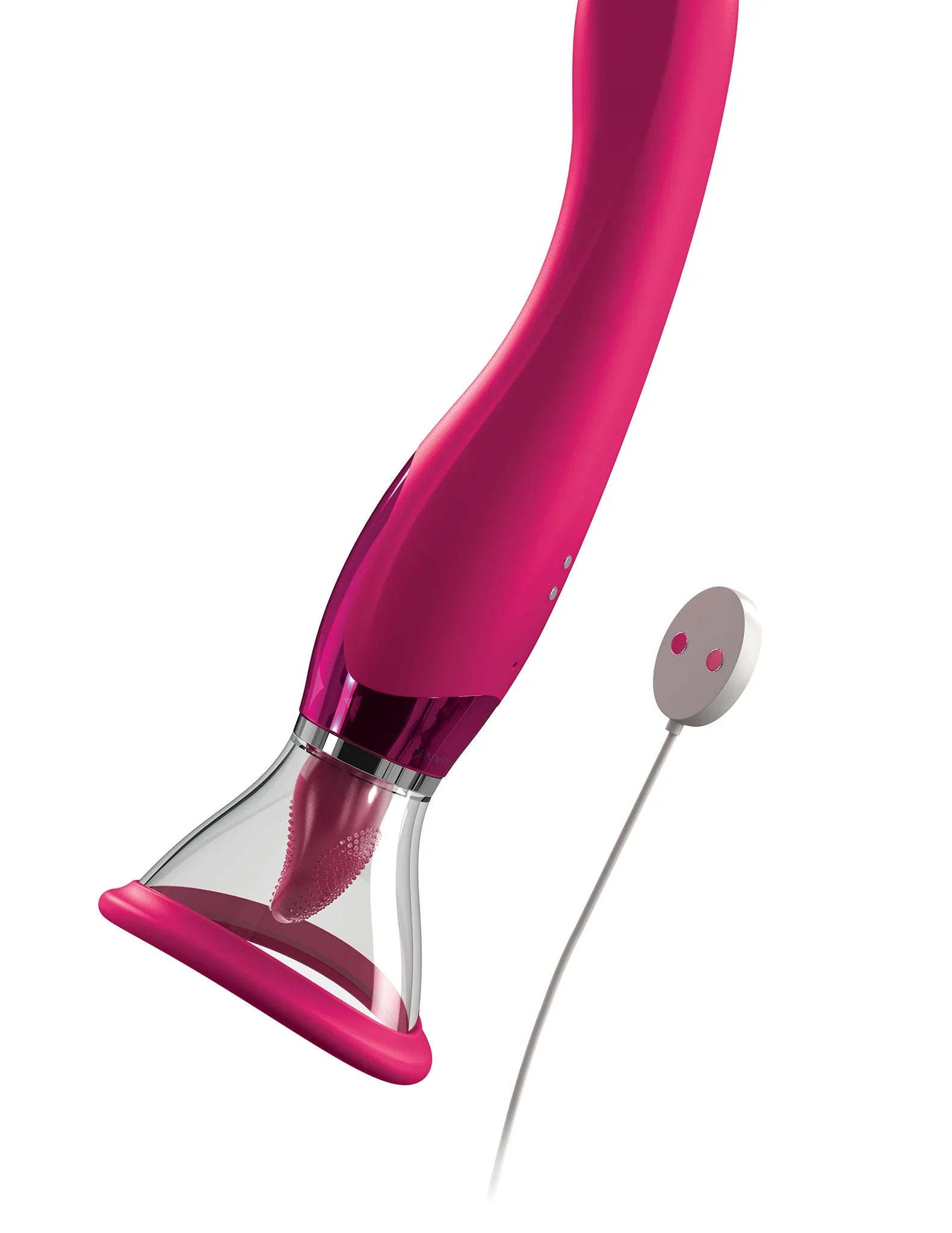 Apex vulva suction, clitoral and g-spot stimulator in JJ-pink coral with USB magnetic charger